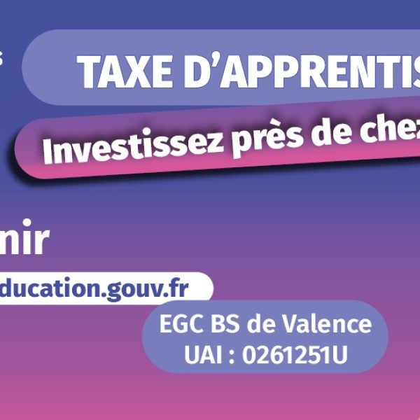 Taxe d'apprentissage - soutenez l'EGC BS